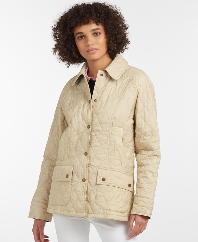 Cream Barbour Summer Beadnell Women's Quilted Jackets | LKEI-39416