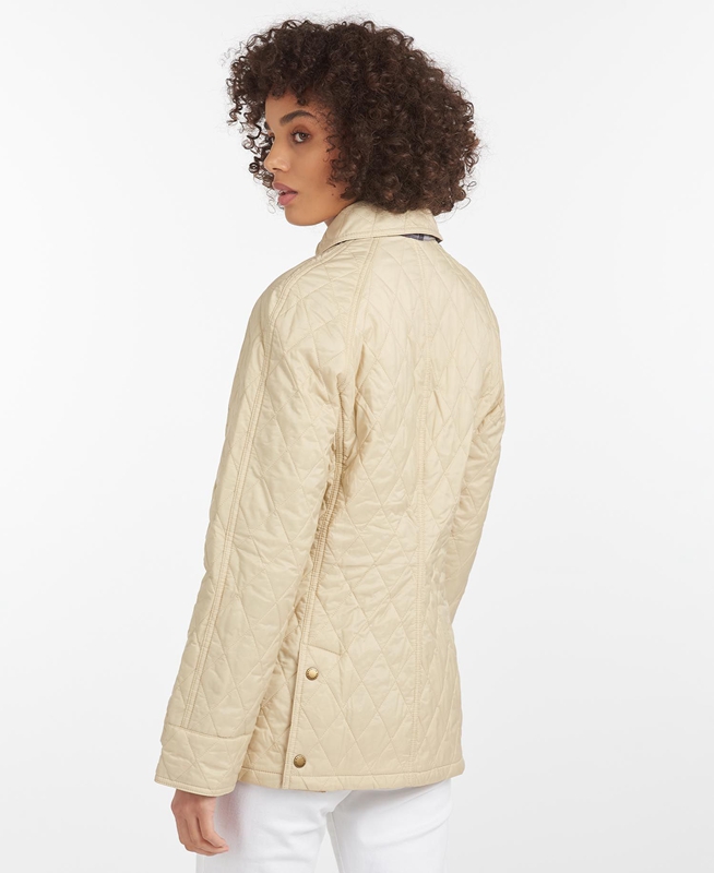 Cream Barbour Summer Beadnell Women's Quilted Jackets | LKEI-39416