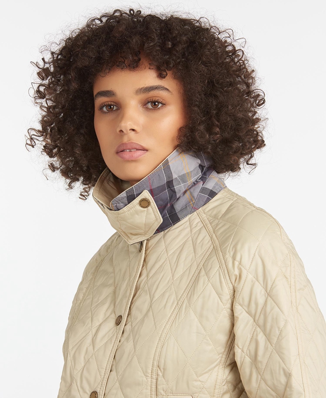 Cream Barbour Summer Beadnell Women's Quilted Jackets | LKEI-39416