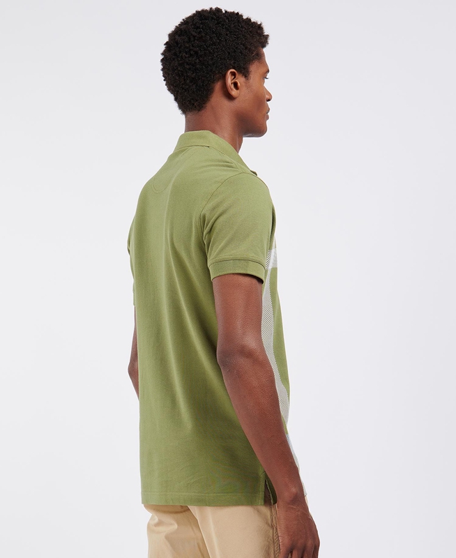 Green Barbour Blaine Men's Polo shirts | XLGF-86459