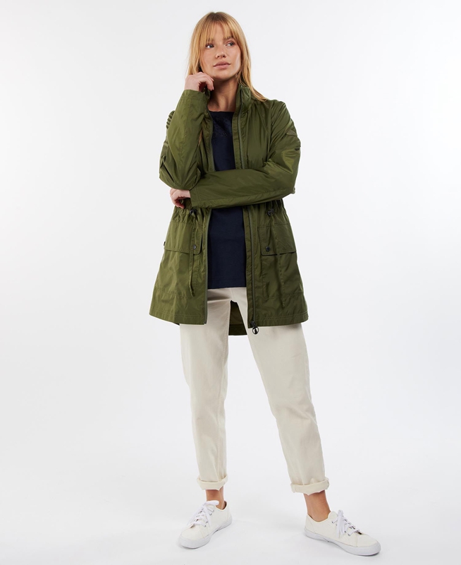 Green Barbour Campion Showerproof Women's Casual Jackets | VOKS-74658