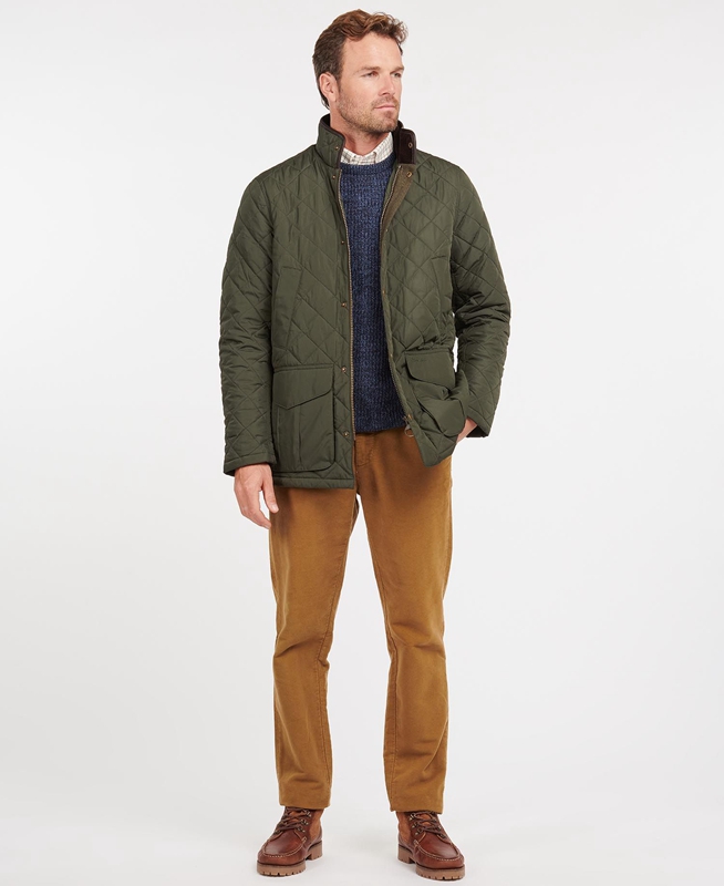 Green Barbour Devon Men's Quilted Jackets | RBVX-59761