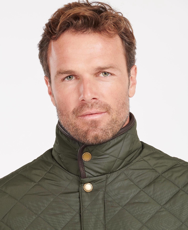 Green Barbour Devon Men's Quilted Jackets | RBVX-59761