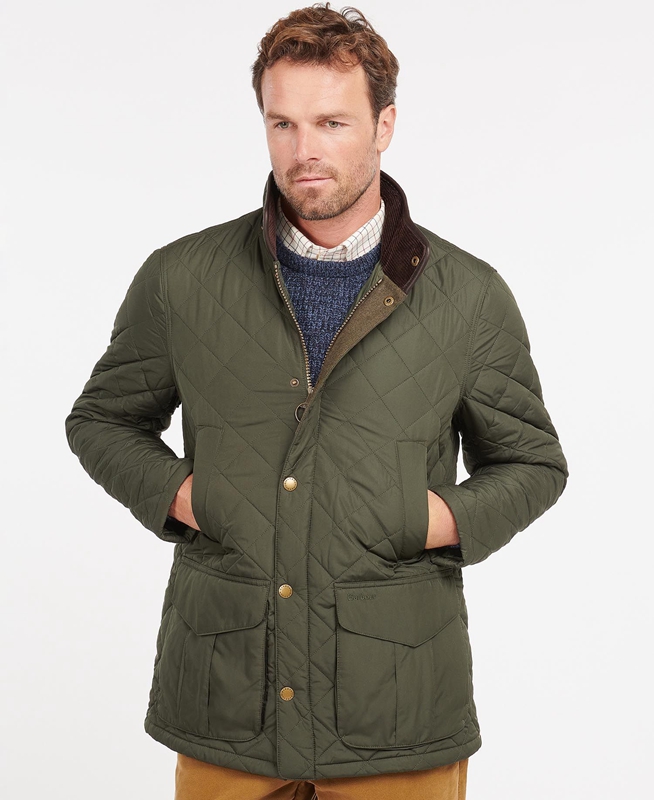 Green Barbour Devon Men\'s Quilted Jackets | RBVX-59761