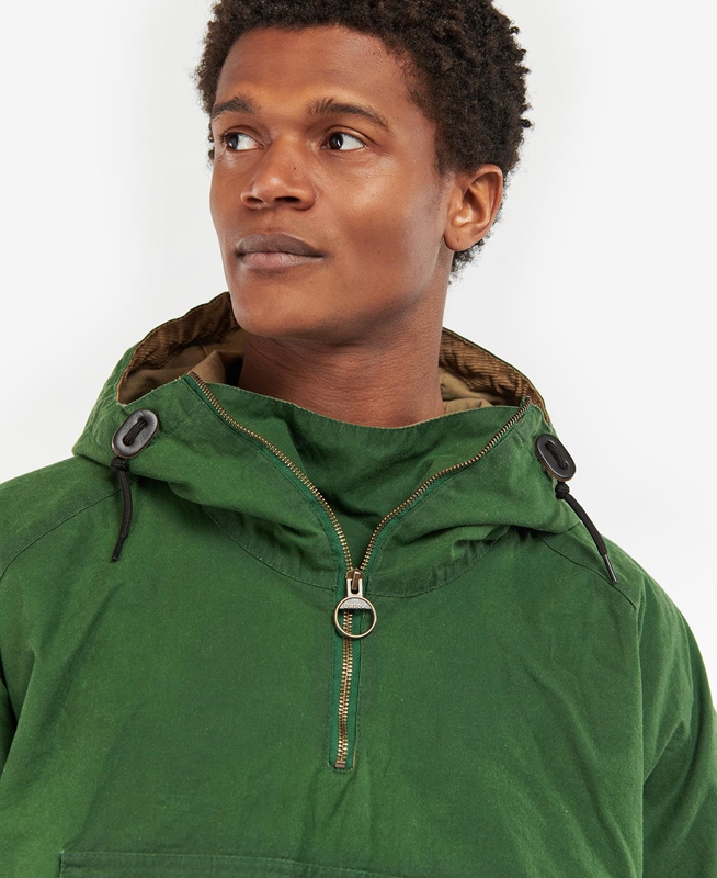 Green Barbour Explorer Twig Pullover Men's Casual Jackets | GZYF-12067