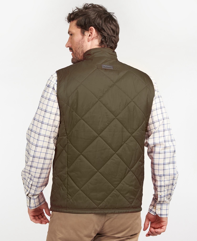 Green Barbour Finn Men's Vest | OMZH-75142