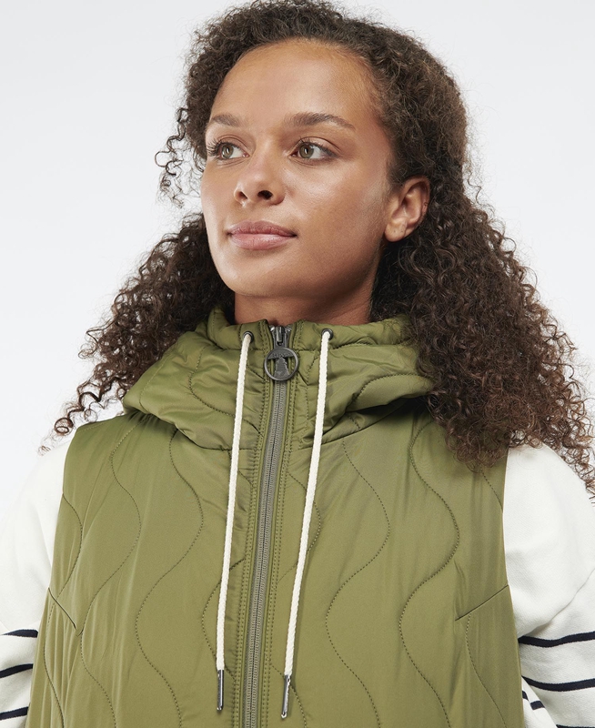 Green Barbour Guilden Women's Vest | CJVO-03682