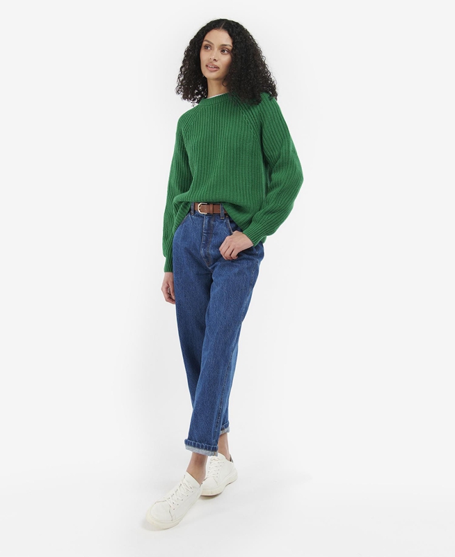 Green Barbour Hartley Knit Women's Sweaters | JXDB-47826