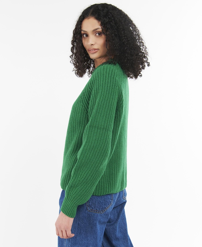 Green Barbour Hartley Knit Women's Sweaters | JXDB-47826