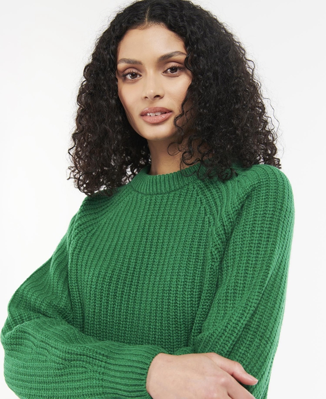 Green Barbour Hartley Knit Women's Sweaters | JXDB-47826