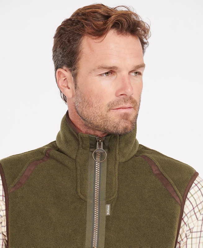 Green Barbour Langdale Men's Vest | MBTG-48072