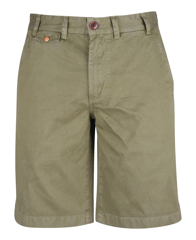 Green Barbour Neuston Twill Men's Pants | EJPI-15480