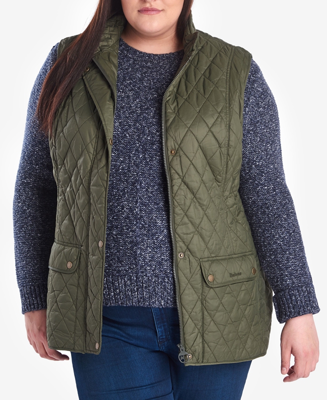 Green Barbour Otterburn Women's Vest | AXZT-73195