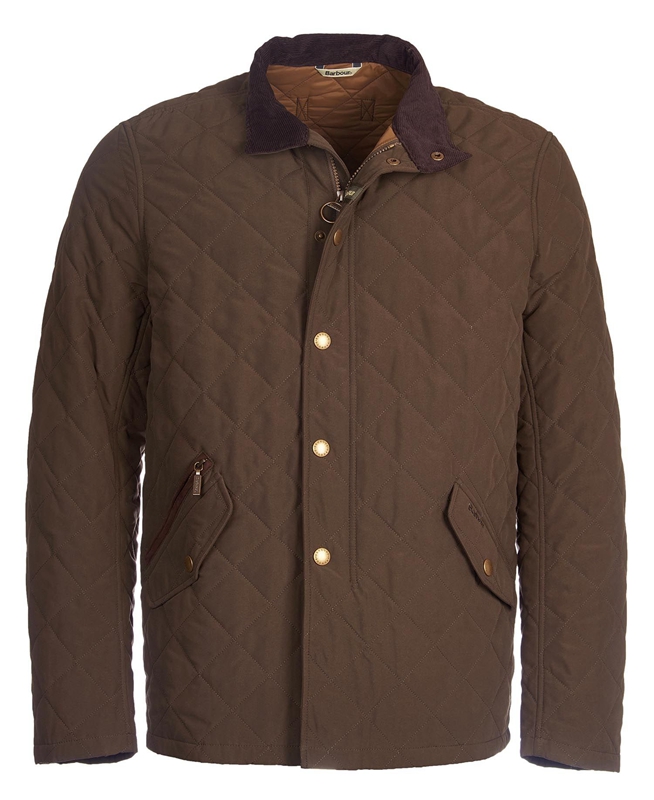 Green Barbour Shoveler Men's Quilted Jackets | QKEP-82054