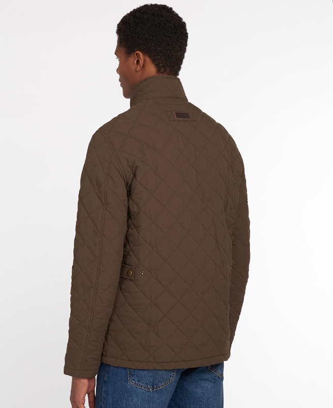 Green Barbour Shoveler Men's Quilted Jackets | QKEP-82054