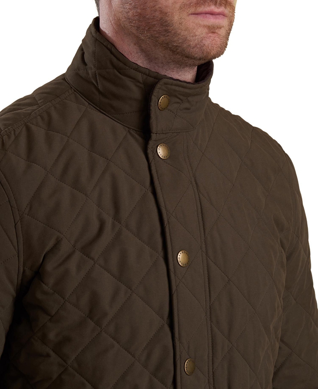 Green Barbour Shoveler Men's Quilted Jackets | QKEP-82054