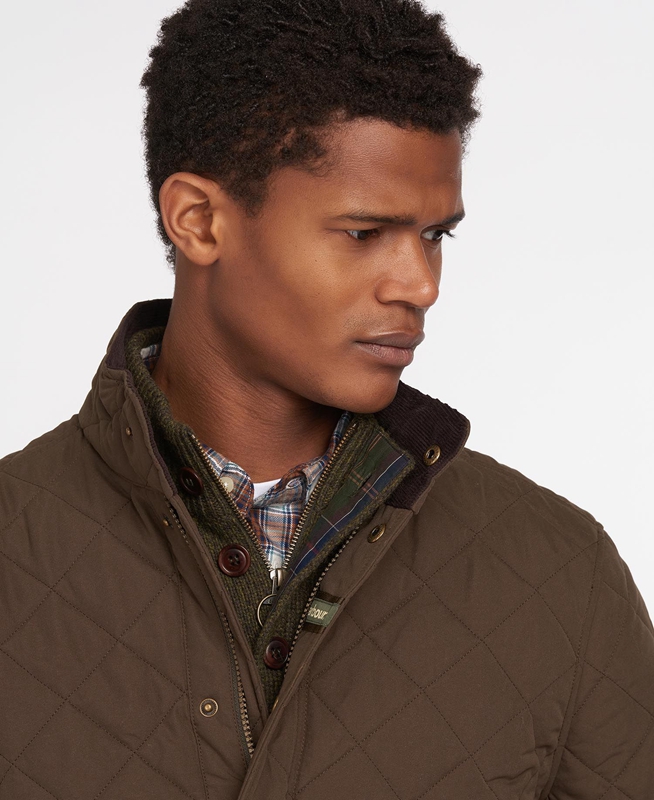 Green Barbour Shoveler Men's Quilted Jackets | QKEP-82054