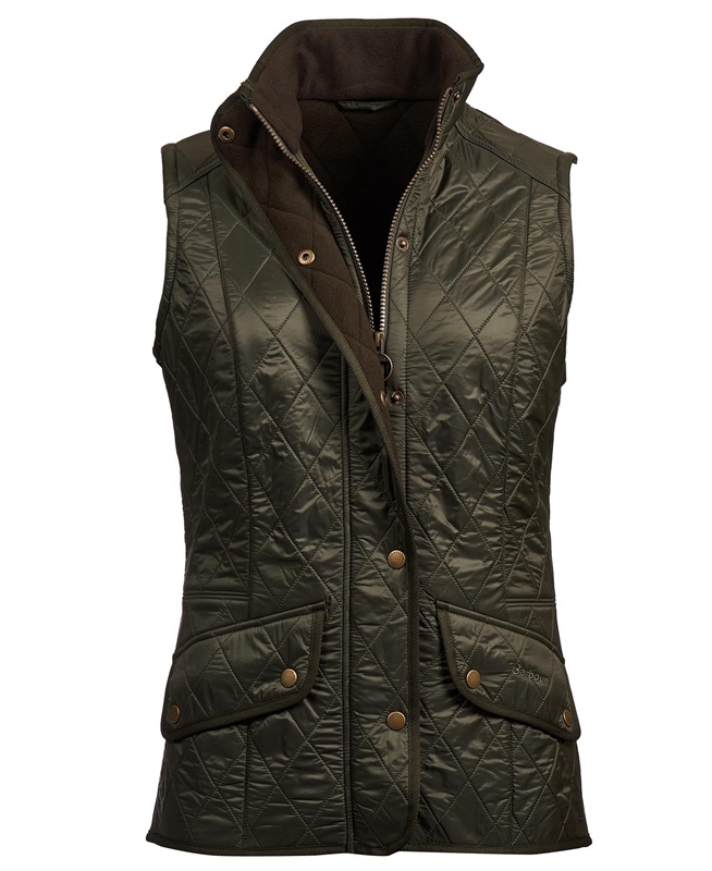 Green Barbour Weste Cavalry Women's Vest | SRZX-09458