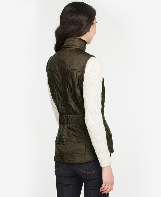 Green Barbour Weste Cavalry Women's Vest | SRZX-09458