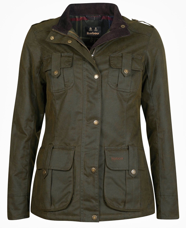 Green Barbour Winter Defence Women's Waxed Jackets | VUQI-26710