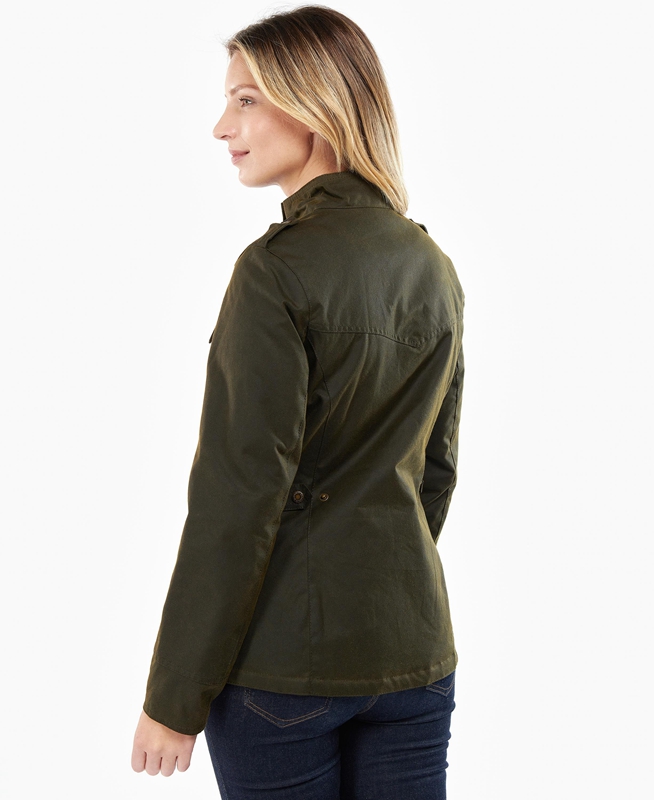 Green Barbour Winter Defence Women's Waxed Jackets | VUQI-26710