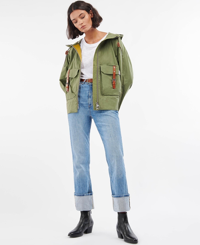 Green Barbour x Ally Capellino Tip Women's Casual Jackets | ZGHT-93215