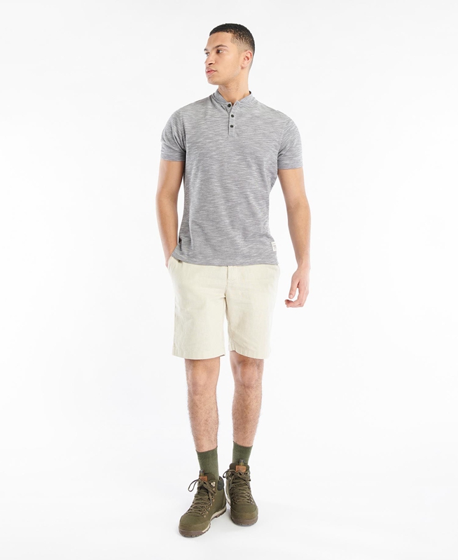 Grey Barbour Belgrave Sport Neck Men's T Shirts | RAWN-40351