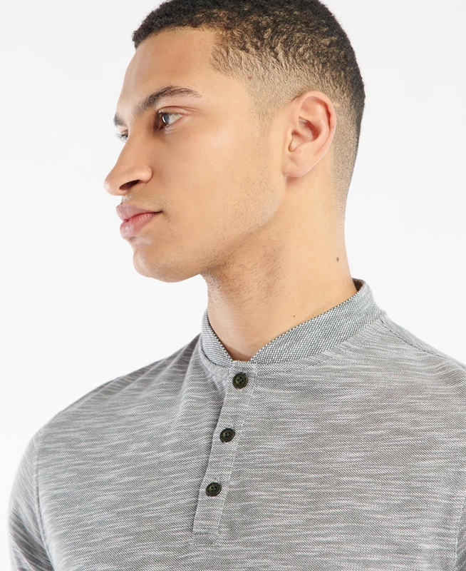 Grey Barbour Belgrave Sport Neck Men's T Shirts | RAWN-40351