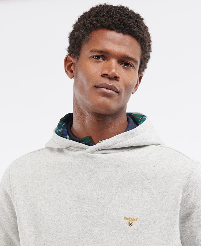 Grey Barbour Campus Hoodie Men's Sweatshirts | ZLCO-49278