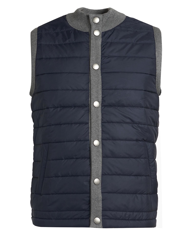 Grey Barbour Essential Men's Vest | EOTY-49802