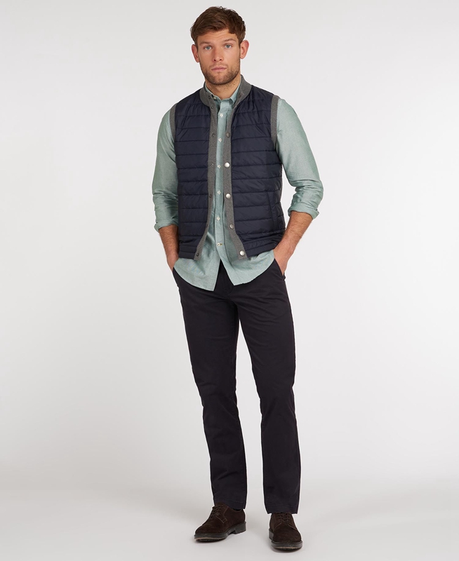 Grey Barbour Essential Men's Vest | EOTY-49802