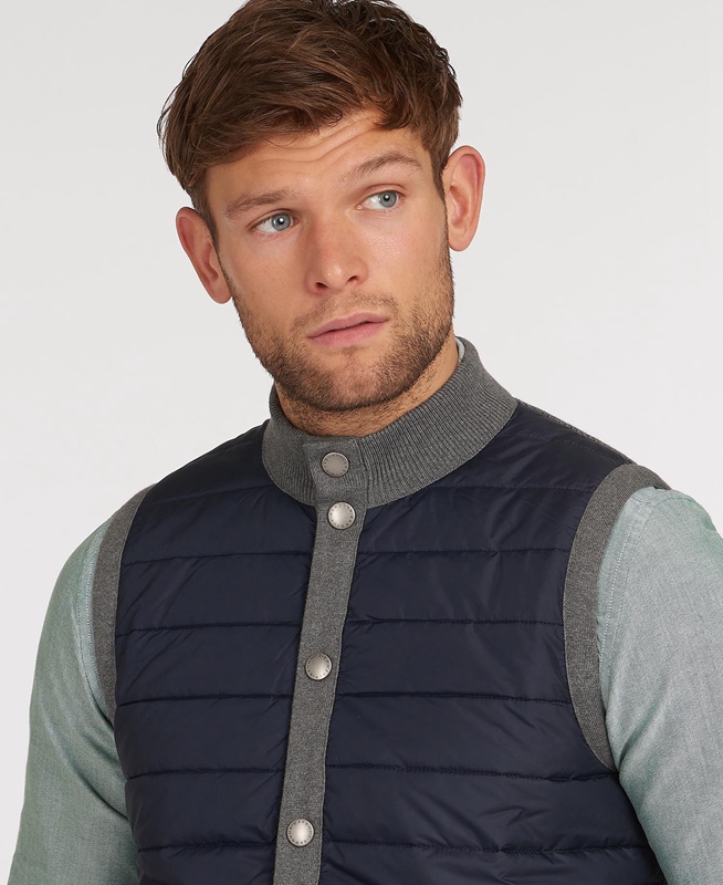 Grey Barbour Essential Men's Vest | EOTY-49802