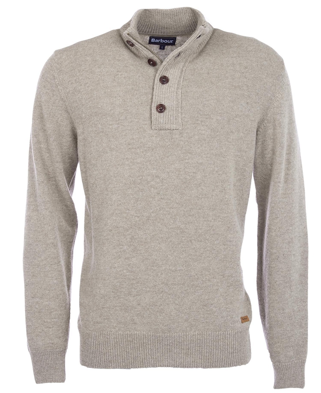 Grey Barbour Essential Patch Half Zip Men's Sweaters | VAPN-79184