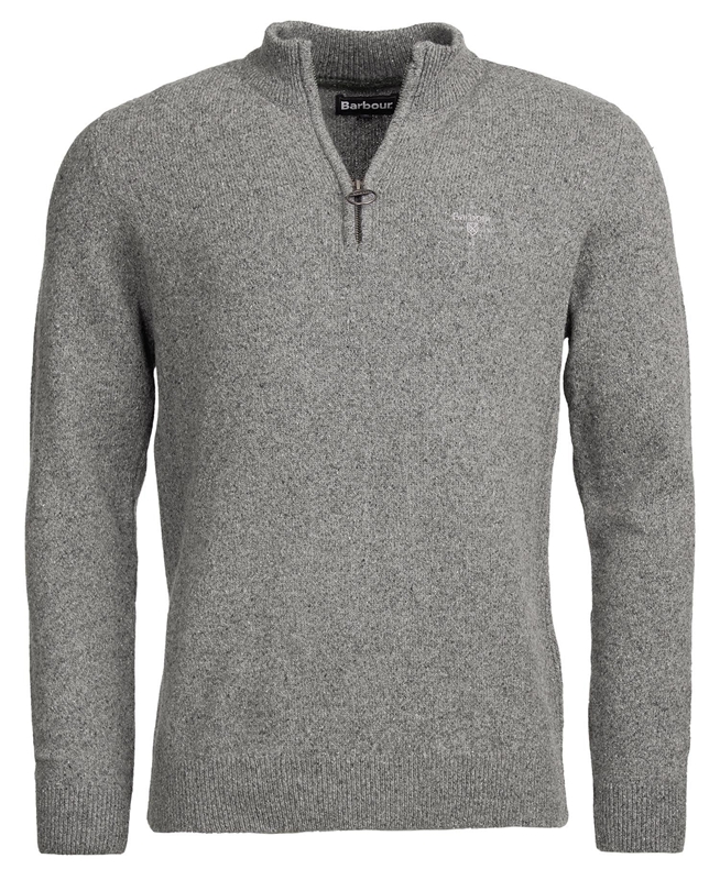 Grey Barbour Essential Tisbury Half Zip Men's Sweaters | HRYW-74203