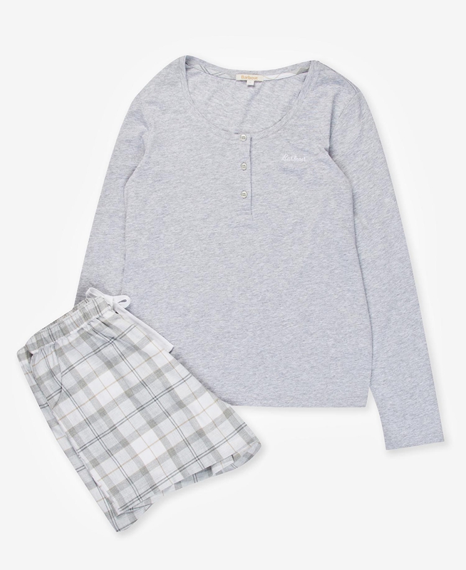 Grey Barbour Etta Henley PJ Set Women's Nightwear | ZQYF-03219