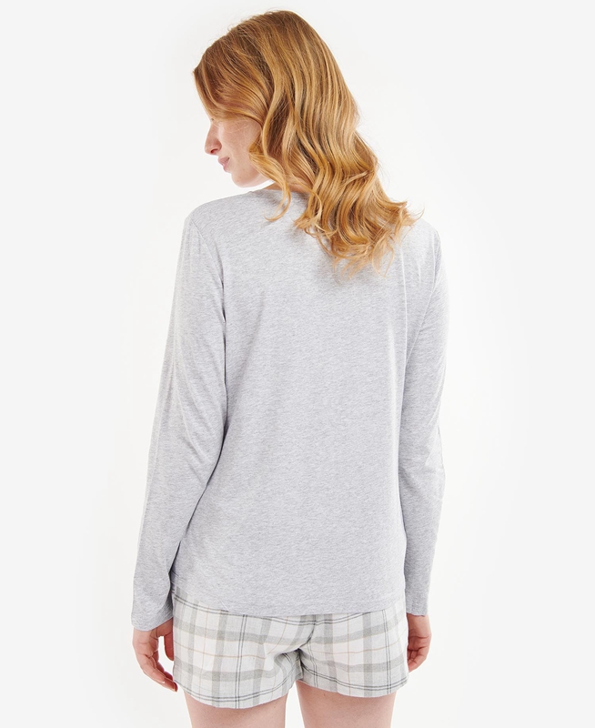 Grey Barbour Etta Henley PJ Set Women's Nightwear | ZQYF-03219