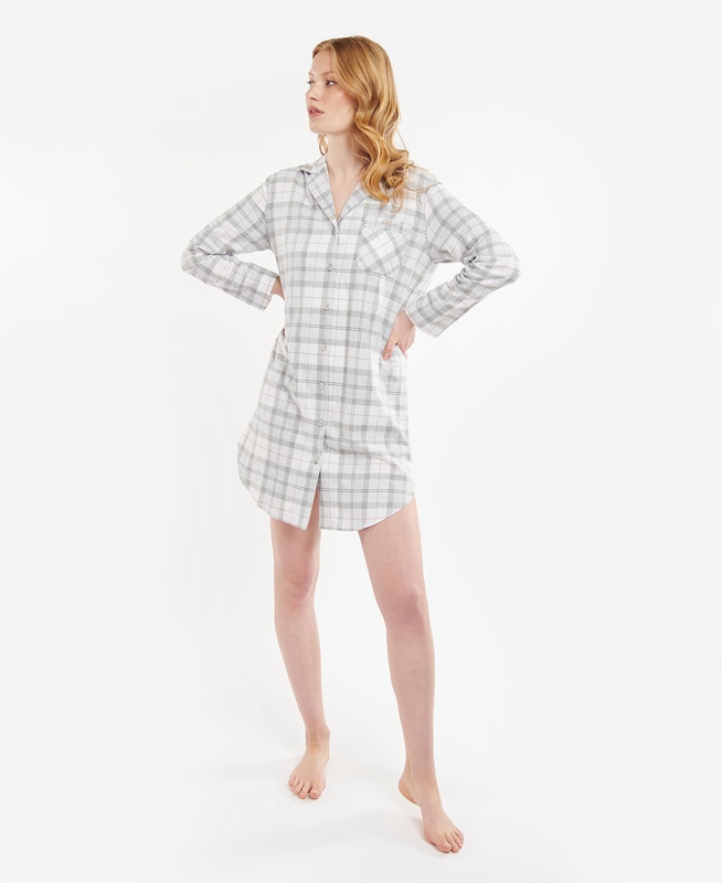 Grey Barbour Etta Nightshirt Women's Nightwear | UONK-14503