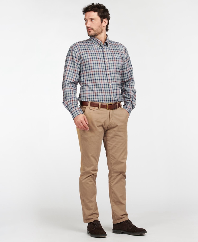 Grey Barbour Hemd Coll Thermo Men's Shirts | MZWY-72601