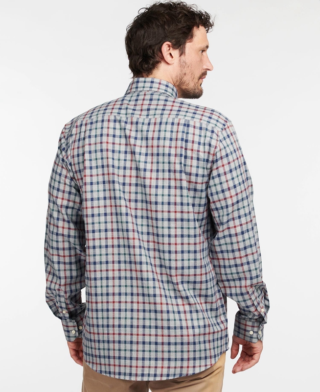 Grey Barbour Hemd Coll Thermo Men's Shirts | MZWY-72601