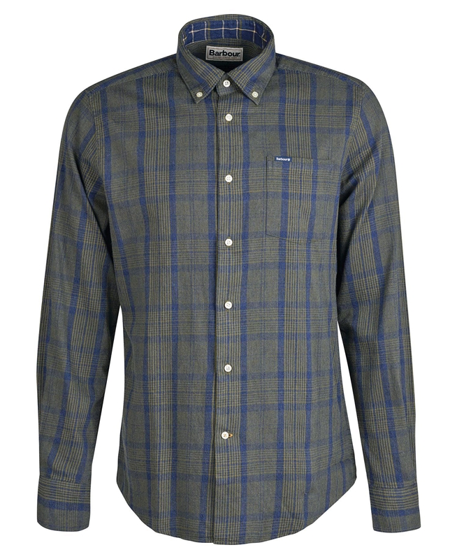 Grey Barbour Inverbeg Tailored Men's Shirts | TWIU-16254