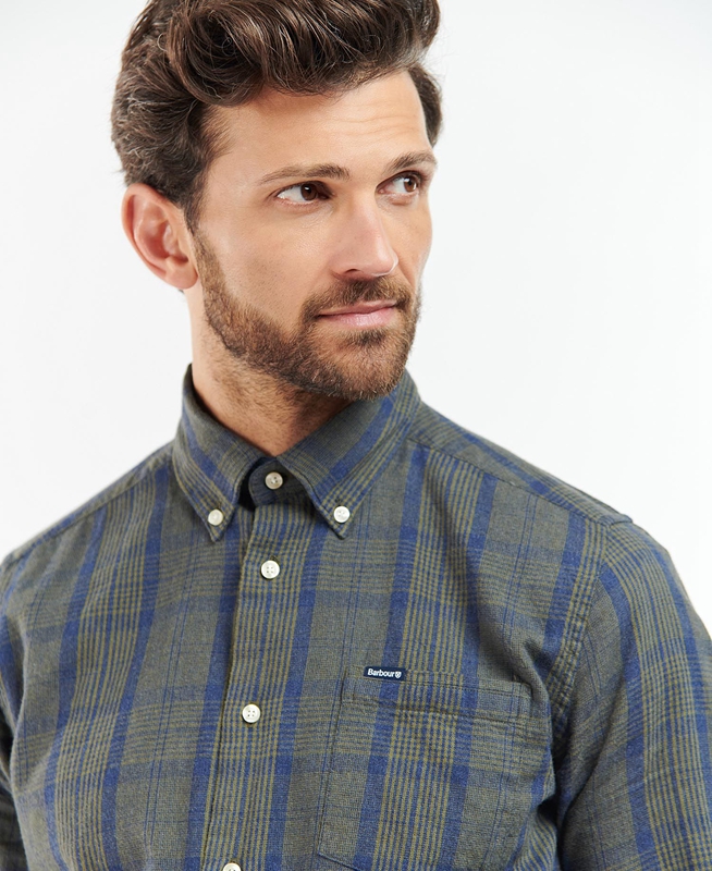 Grey Barbour Inverbeg Tailored Men's Shirts | TWIU-16254