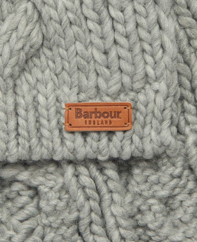 Grey Barbour Penshaw Beanie & Scarf Set Women's Hats | QAGC-73580