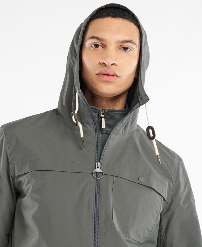 Grey Barbour Selby Showerproof Men's Casual Jackets | FLEI-92861