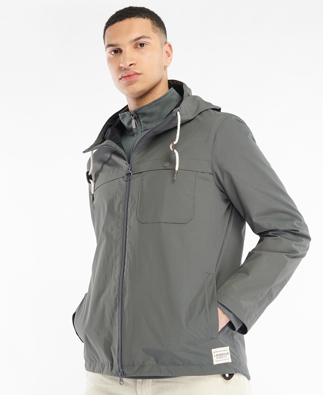 Grey Barbour Selby Showerproof Men\'s Casual Jackets | FLEI-92861