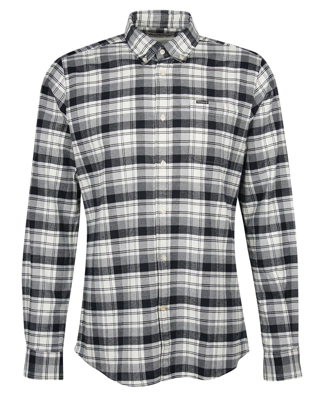 Grey Barbour Stonewell Tailored Fit Men's Shirts | VYBL-68324