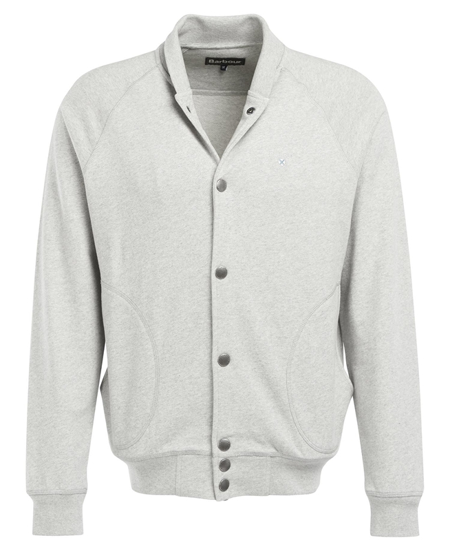 Grey Barbour Whitewell Button Thru Men's Sweatshirts | KBTC-51283