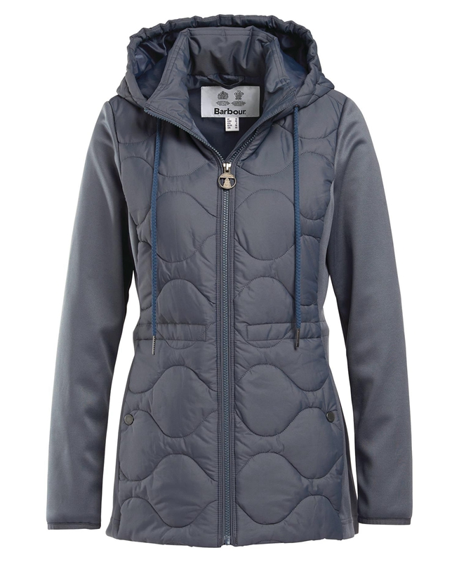 Grey Barbour Willowherb Quilted Women's Sweatshirts | IUDH-06397