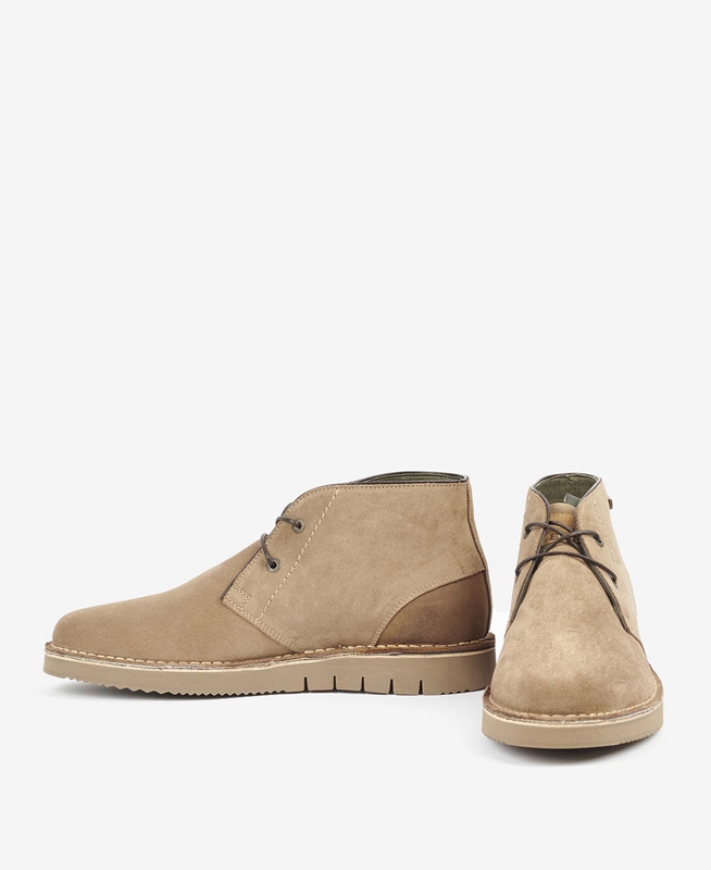 Khaki Barbour Kent Desert Men's Boots | UGXY-93670