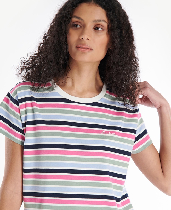 Multicolor Barbour Evergreen Top Women's T Shirts | JHDW-93247