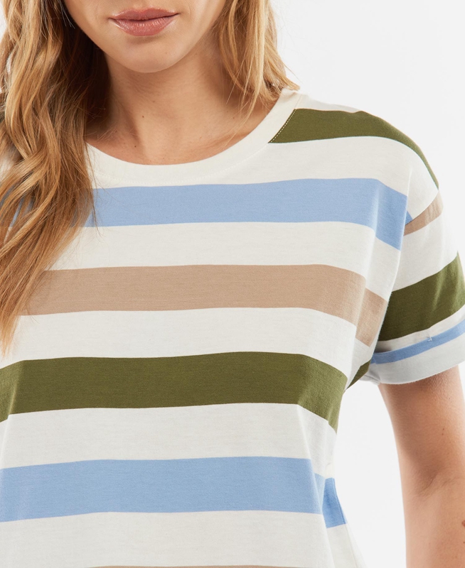 Multicolor Barbour Explorer Marley Top Women's T Shirts | BNMT-30465